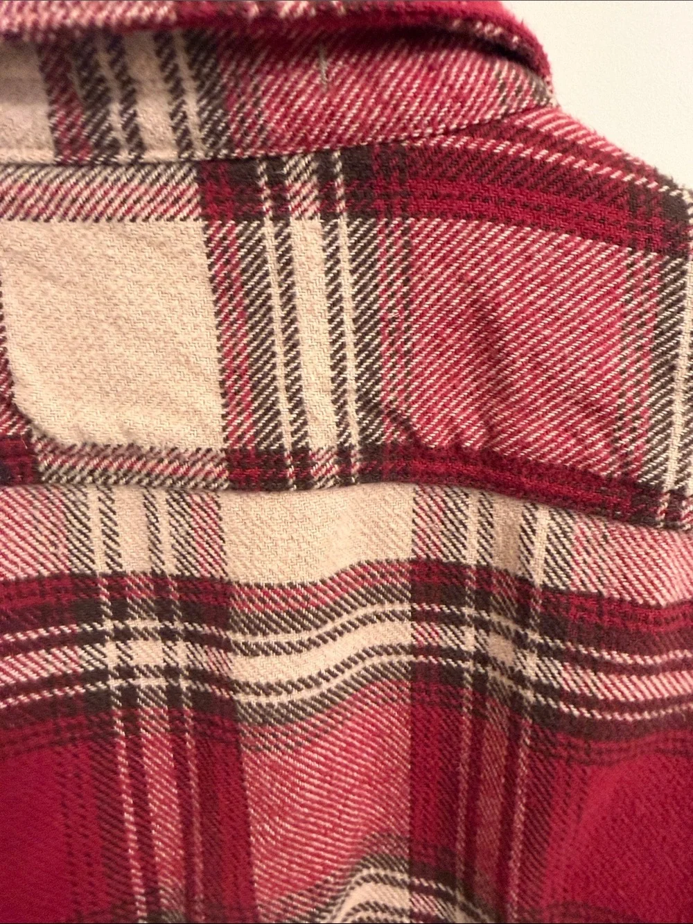Banana Republic Red & Cream Plaid Button-Up Shirt